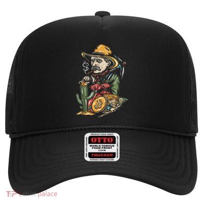 Bitcoin Bob High Crown Mesh Back Trucker Hat