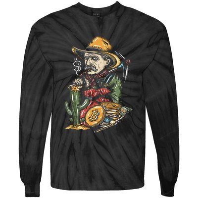 Bitcoin Bob Tie-Dye Long Sleeve Shirt