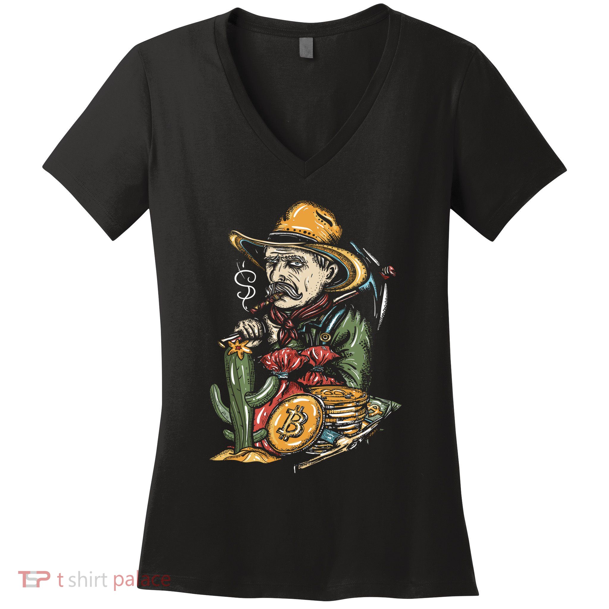 Bitcoin Bob Women's V-Neck T-Shirt