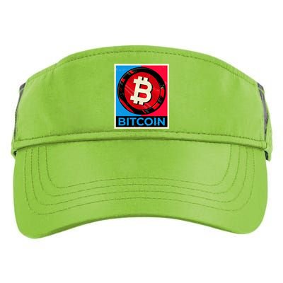 Bitcoin BTC Logo Crypto Currency Moon Hodl Adult Drive Performance Visor