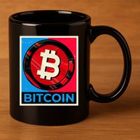 Bitcoin BTC Logo Crypto Currency Moon Hodl 11oz C Handle Ceramic Mug