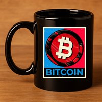 Bitcoin BTC Logo Crypto Currency Moon Hodl 11oz C Handle Ceramic Mug