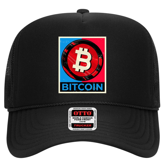 Bitcoin BTC Logo Crypto Currency Moon Hodl Trucker Hat