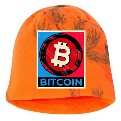 Bitcoin BTC Logo Crypto Currency Moon Hodl Kati - Camo Knit Beanie