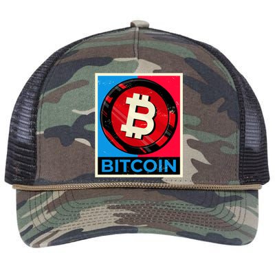 Bitcoin BTC Logo Crypto Currency Moon Hodl Retro Rope Trucker Hat Cap