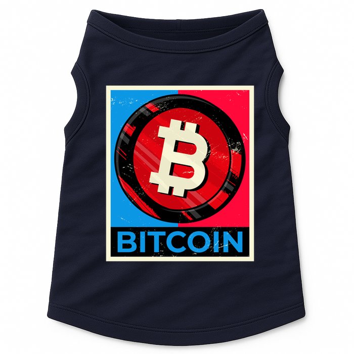 Bitcoin BTC Logo Crypto Currency Moon Hodl Doggie Tank