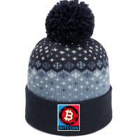 Bitcoin BTC Logo Crypto Currency Moon Hodl The Baniff Cuffed Pom Beanie