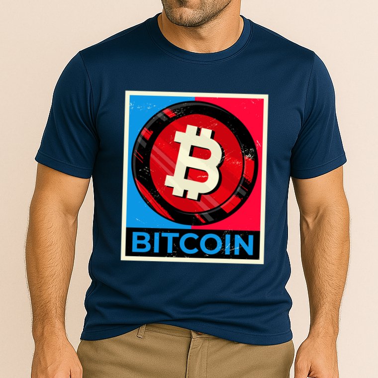 Bitcoin BTC Logo Crypto Currency Moon Hodl Cooling Performance Crew T-Shirt