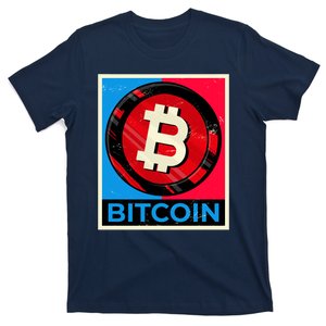 Bitcoin BTC Logo Crypto Currency Moon Hodl T-Shirt