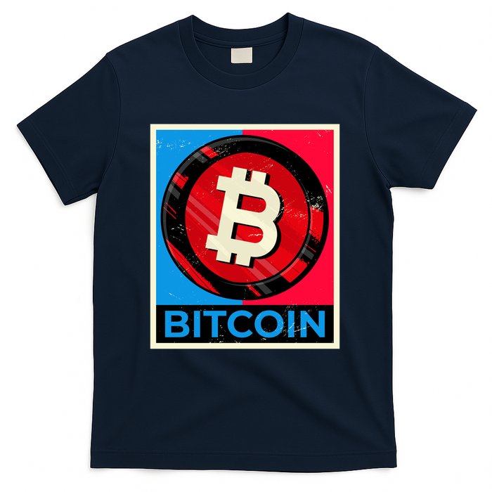 Bitcoin BTC Logo Crypto Currency Moon Hodl T-Shirt