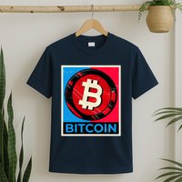 Bitcoin BTC Logo Crypto Currency Moon Hodl T-Shirt