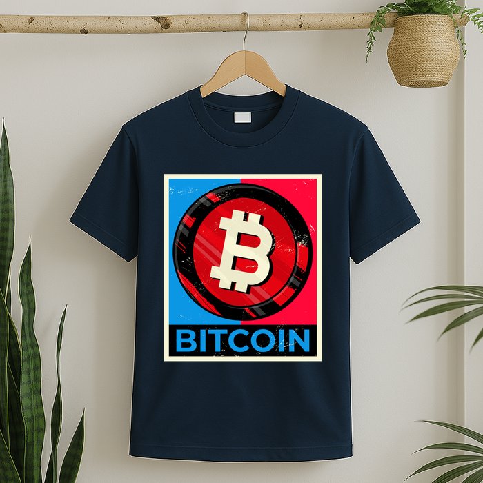 Bitcoin BTC Logo Crypto Currency Moon Hodl T-Shirt