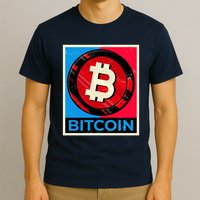 Bitcoin BTC Logo Crypto Currency Moon Hodl T-Shirt
