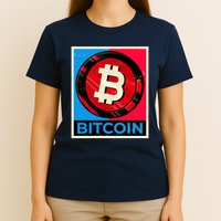 Bitcoin BTC Logo Crypto Currency Moon Hodl T-Shirt