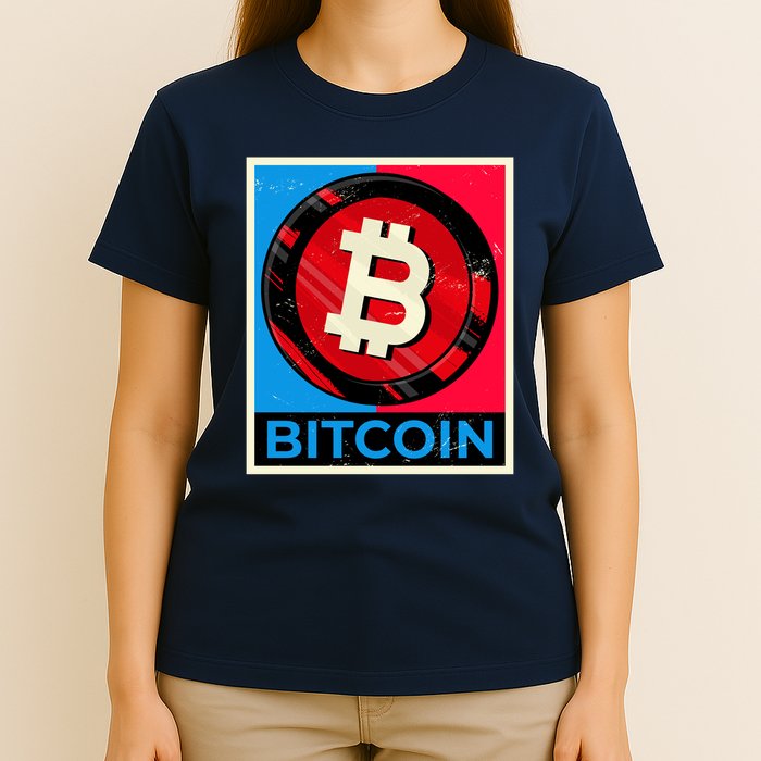 Bitcoin BTC Logo Crypto Currency Moon Hodl T-Shirt