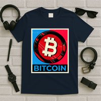 Bitcoin BTC Logo Crypto Currency Moon Hodl T-Shirt