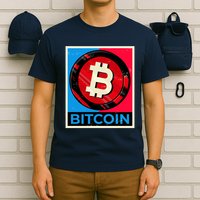 Bitcoin BTC Logo Crypto Currency Moon Hodl T-Shirt