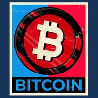 Bitcoin BTC Logo Crypto Currency Moon Hodl T-Shirt