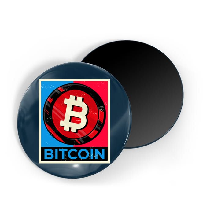 Bitcoin BTC Logo Crypto Currency Moon Hodl Magnet