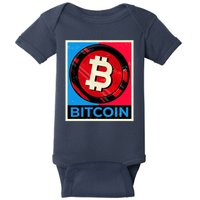 Bitcoin BTC Logo Crypto Currency Moon Hodl Baby Bodysuit