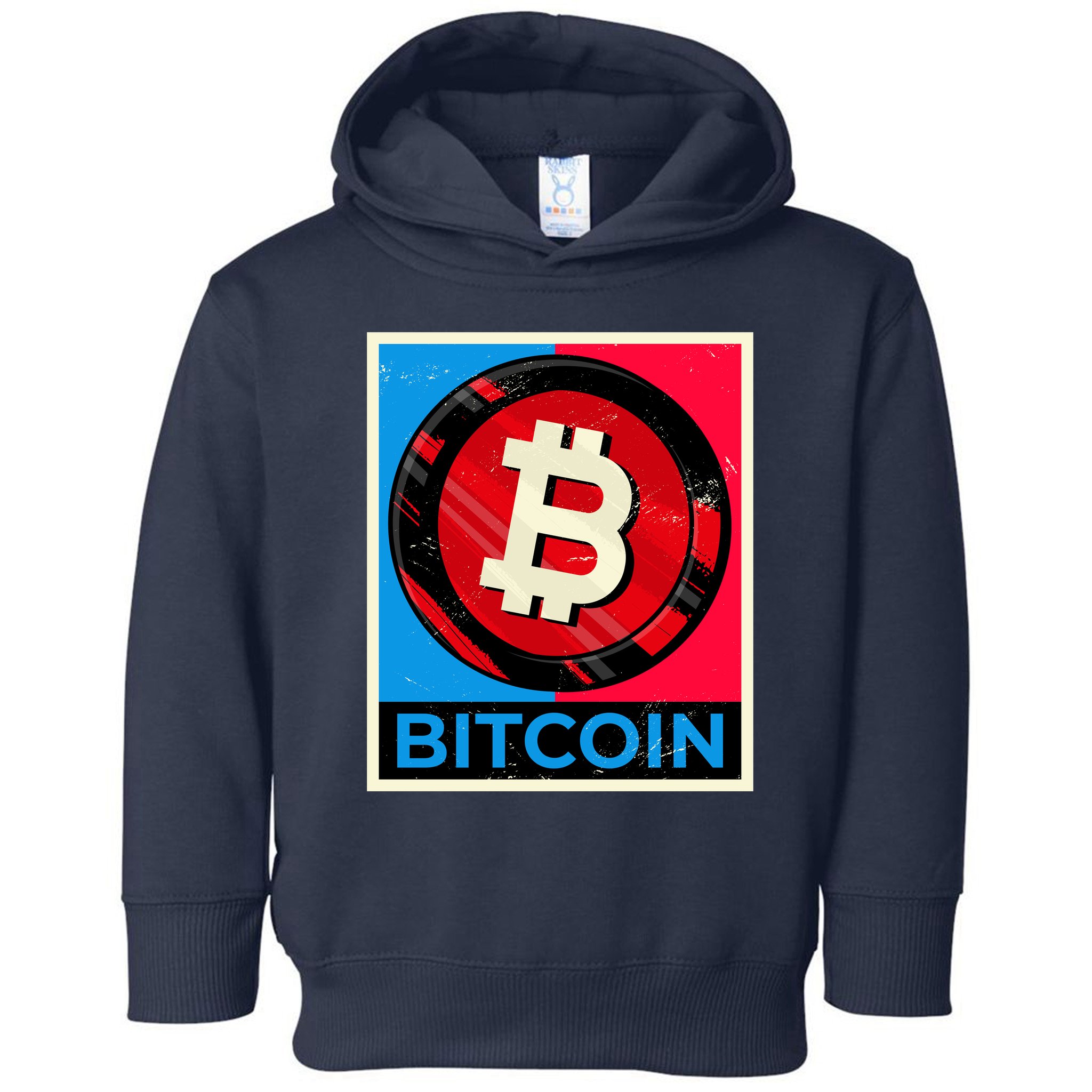 Bitcoin BTC Logo Crypto Currency Moon Hodl Toddler Hoodie