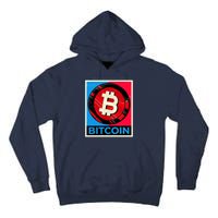 Bitcoin BTC Logo Crypto Currency Moon Hodl Tall Hoodie