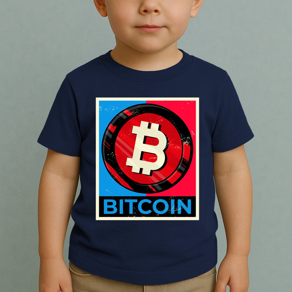 Bitcoin BTC Logo Crypto Currency Moon Hodl Toddler T-Shirt