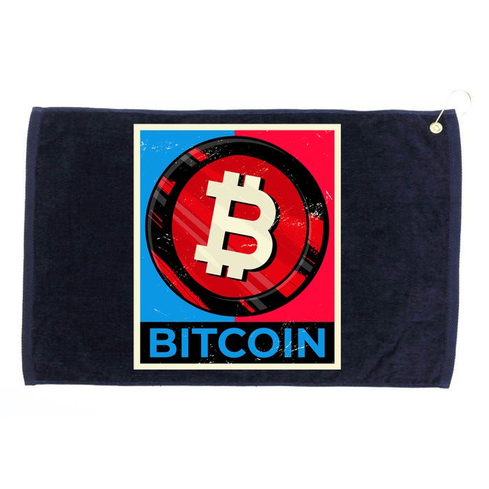 Bitcoin BTC Logo Crypto Currency Moon Hodl Grommeted Golf Towel