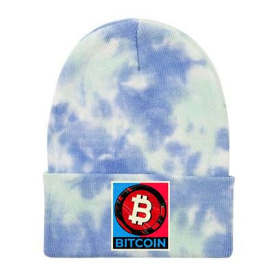 Bitcoin BTC Logo Crypto Currency Moon Hodl Tie Dye 12in Knit Beanie