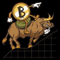 Bitcoin Cartoon Riding Bull Cooling Performance Crew T-Shirt