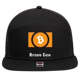 Bitcoin Cash Classic 7 Panel Mesh Trucker Snapback Hat