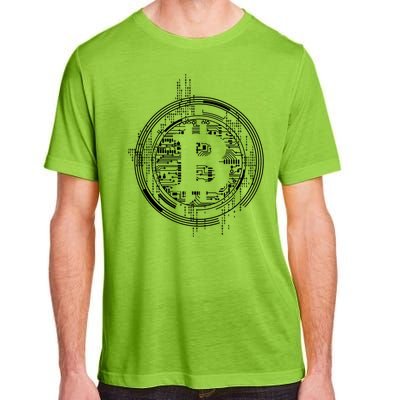 Bitcoin Chip Logo Adult ChromaSoft Performance T-Shirt