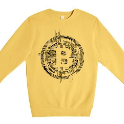 Bitcoin Chip Logo Premium Crewneck Sweatshirt