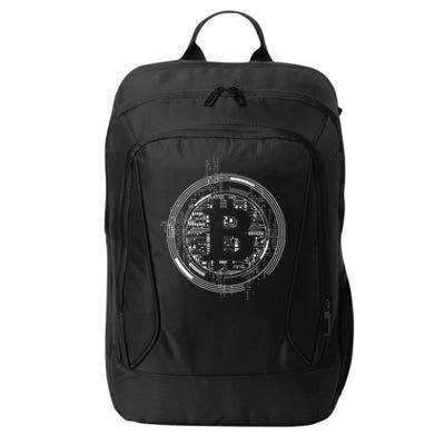 Bitcoin Chip Logo City Backpack