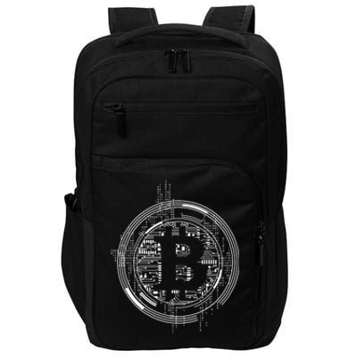 Bitcoin Chip Logo Impact Tech Backpack