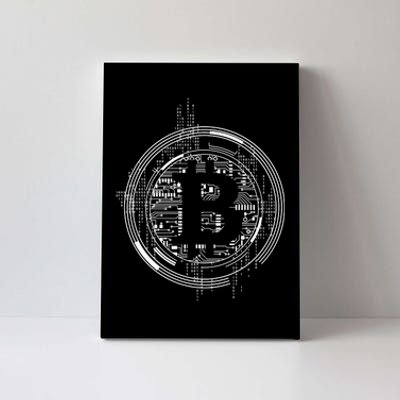 Bitcoin Chip Logo Canvas