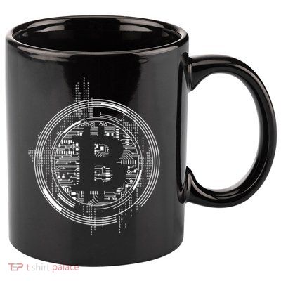 Bitcoin Chip Logo 11oz C Handle Ceramic Mug