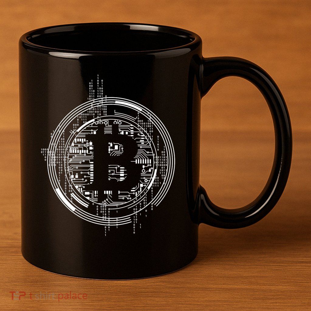 Bitcoin Chip Logo 11oz C Handle Ceramic Mug