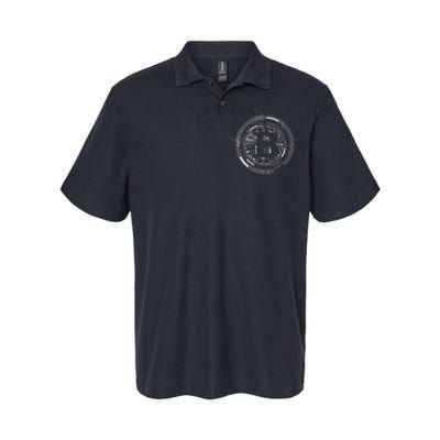 Bitcoin Chip Logo Softstyle Adult Sport Polo