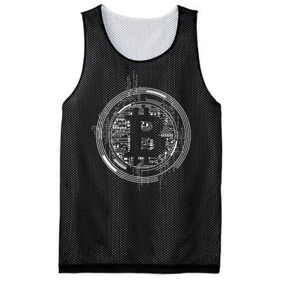 Bitcoin Chip Logo Mesh Reversible Basketball Jersey Tank