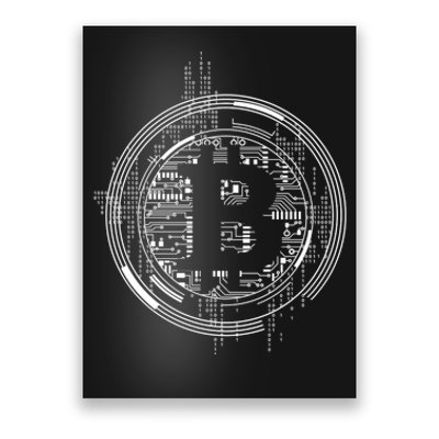 Bitcoin Chip Logo Poster