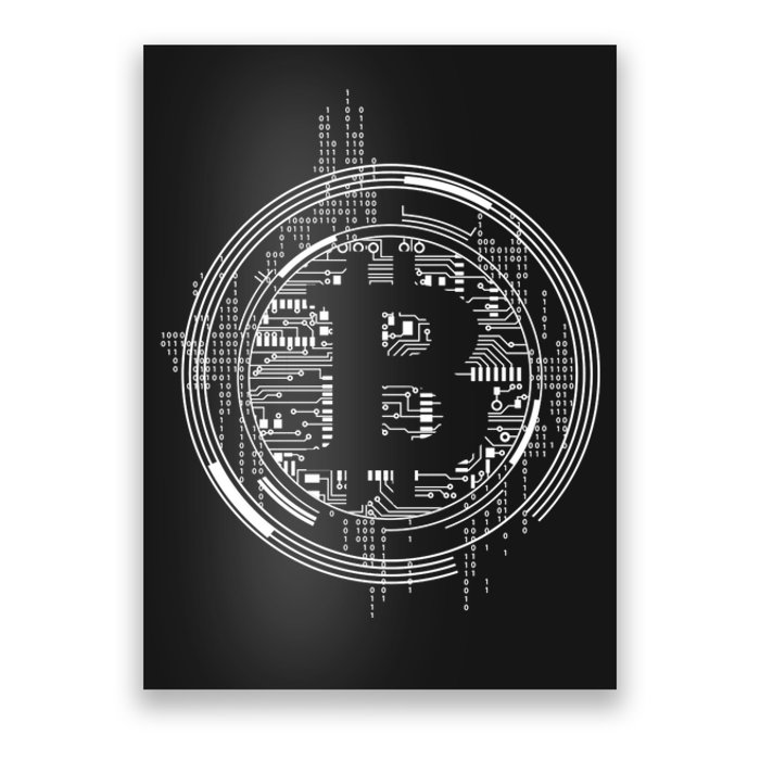 Bitcoin Chip Logo Poster