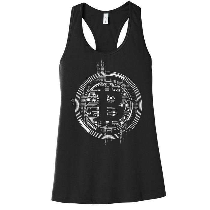 Bitcoin Chip Logo Women's Racerback Tank