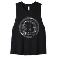 Bitcoin Chip Logo Women's Racerback Cropped Tank