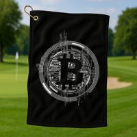 Bitcoin Chip Logo Golf Towel