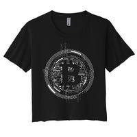 Bitcoin Chip Logo Women's Crop Top Tee