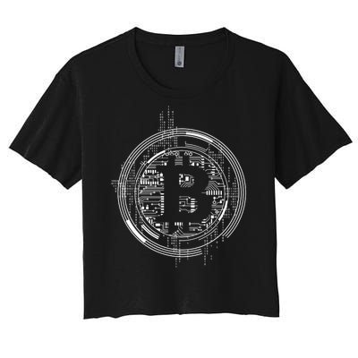 Bitcoin Chip Logo Women's Crop Top Tee