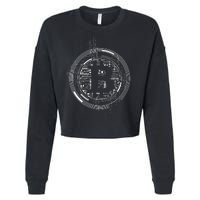 Bitcoin Chip Logo Cropped Pullover Crew