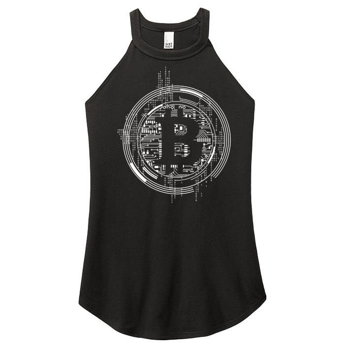 Bitcoin Chip Logo Women's Perfect Tri Rocker Tank