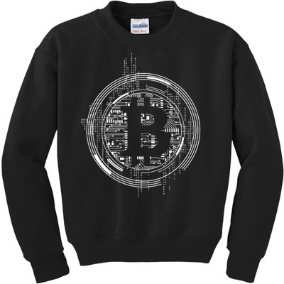 Bitcoin Chip Logo Kids Sweatshirt